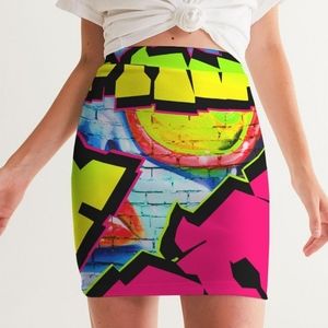 Graffiti Dripp Women's Mini Skirt
